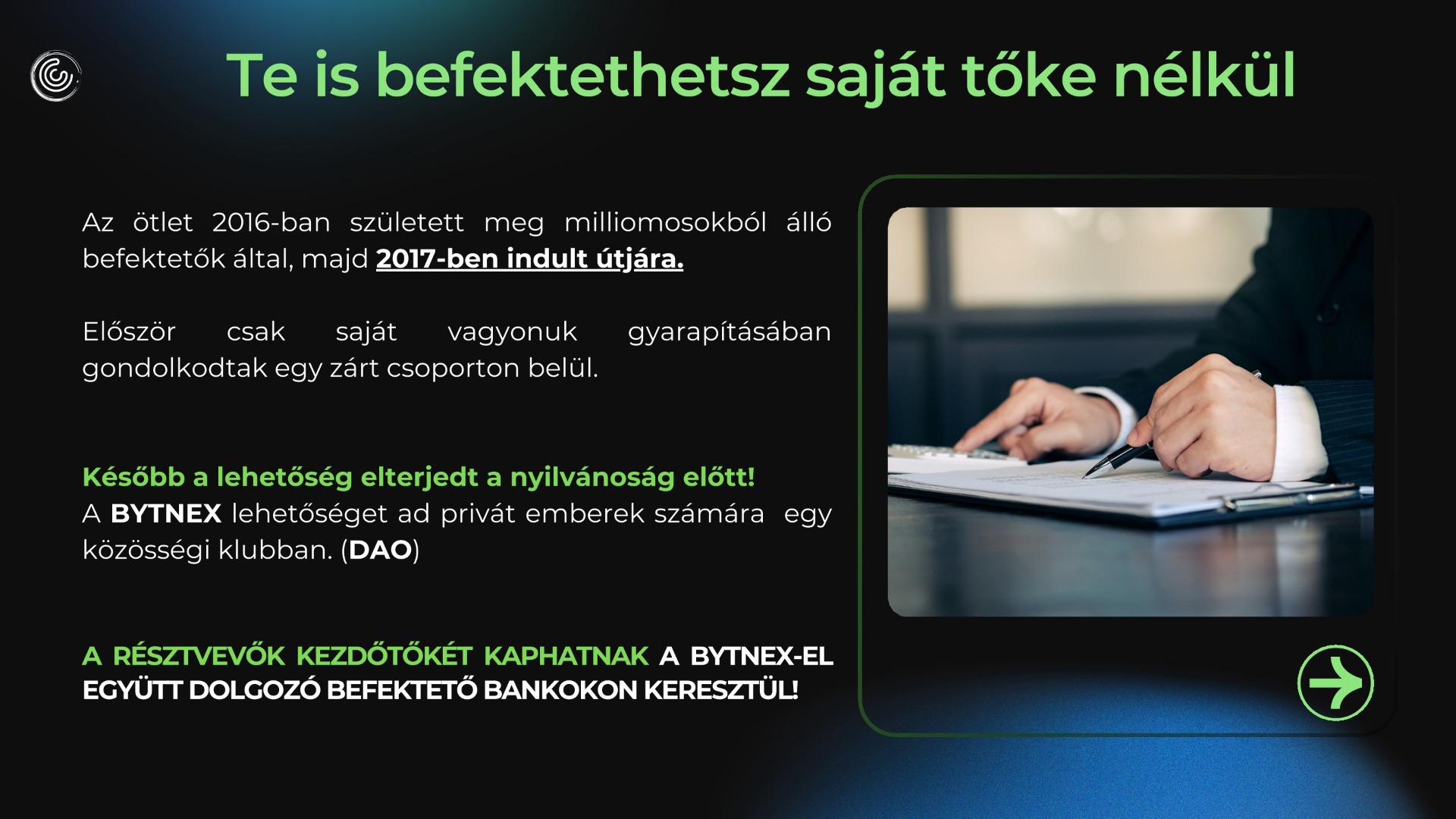 Szóval, innentől te is profitálhatsz ebből a közösségből saját tőke nélkül. Ez az ötlet 2016-ban született meg egy milliomos baráti tásraság által, majd 2017-ben indították útjára. Először csak a saját vagyonukat gyarapították a staking módszerével, de mikor látták, hogy stabilan működik, publikálták a lehetőséget. Persze, nem reklámozták és ma sem teszik. Vagy értesülsz erről valakitől vagy nem. Te most már legalább tudod. 